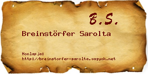 Breinstörfer Sarolta névjegykártya
